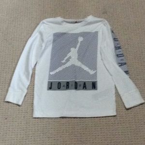 White blue and gray air Jordan Long sleeve shirt